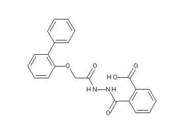 2-({2-[(2-biphenylyloxy)acetyl]hydrazino}carbonyl)benzoic acid