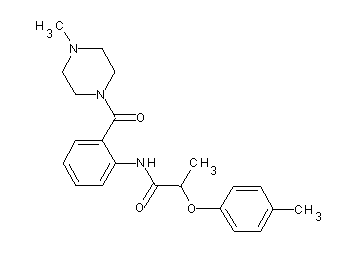 2-(4-methylphenoxy)-N-{2-[(4-methyl-1-piperazinyl)carbonyl]phenyl}propanamide
