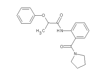 2-phenoxy-N-[2-(1-pyrrolidinylcarbonyl)phenyl]propanamide
