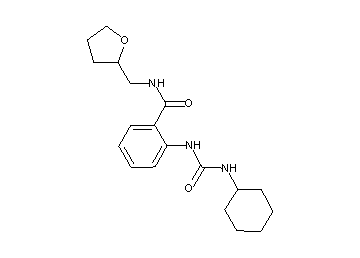 2-{[(cyclohexylamino)carbonyl]amino}-N-(tetrahydro-2-furanylmethyl)benzamide