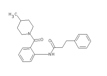 N-{2-[(4-methyl-1-piperidinyl)carbonyl]phenyl}-3-phenylpropanamide