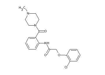 2-(2-chlorophenoxy)-N-{2-[(4-methyl-1-piperazinyl)carbonyl]phenyl}acetamide - Click Image to Close