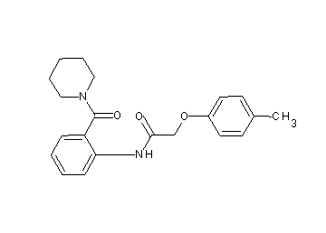2-(4-methylphenoxy)-N-[2-(1-piperidinylcarbonyl)phenyl]acetamide