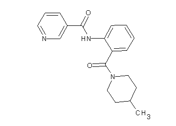 N-{2-[(4-methyl-1-piperidinyl)carbonyl]phenyl}nicotinamide