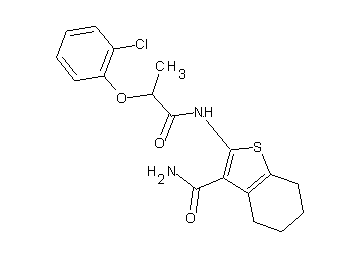 2-{[2-(2-chlorophenoxy)propanoyl]amino}-4,5,6,7-tetrahydro-1-benzothiophene-3-carboxamide
