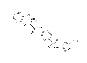 2-(2-chlorophenoxy)-N-(4-{[(5-methyl-3-isoxazolyl)amino]sulfonyl}phenyl)propanamide