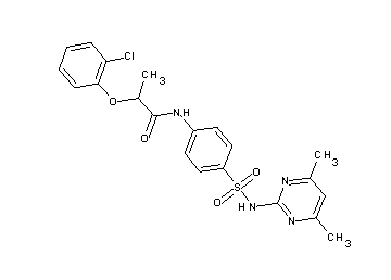 2-(2-chlorophenoxy)-N-(4-{[(4,6-dimethyl-2-pyrimidinyl)amino]sulfonyl}phenyl)propanamide