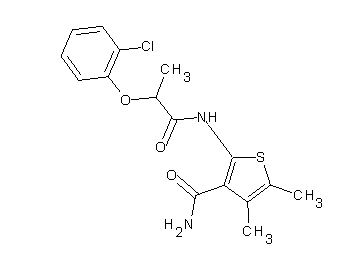 2-{[2-(2-chlorophenoxy)propanoyl]amino}-4,5-dimethyl-3-thiophenecarboxamide