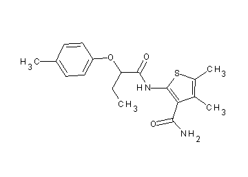 4,5-dimethyl-2-{[2-(4-methylphenoxy)butanoyl]amino}-3-thiophenecarboxamide