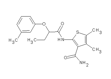 4,5-dimethyl-2-{[2-(3-methylphenoxy)butanoyl]amino}-3-thiophenecarboxamide