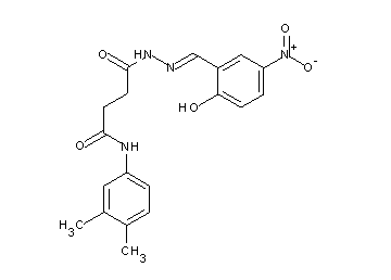 N-(3,4-dimethylphenyl)-4-[2-(2-hydroxy-5-nitrobenzylidene)hydrazino]-4-oxobutanamide