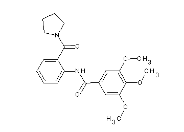 3,4,5-trimethoxy-N-[2-(1-pyrrolidinylcarbonyl)phenyl]benzamide