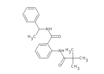 2-[(2,2-dimethylpropanoyl)amino]-N-(1-phenylethyl)benzamide