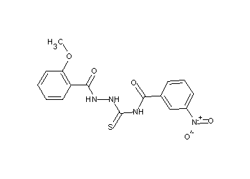 N-{[2-(2-methoxybenzoyl)hydrazino]carbonothioyl}-3-nitrobenzamide