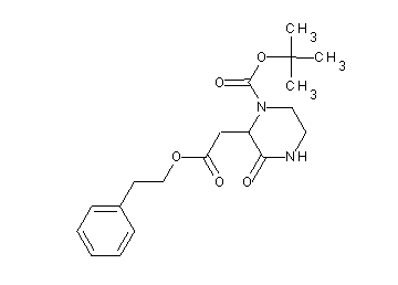 tert-butyl 3-oxo-2-[2-oxo-2-(2-phenylethoxy)ethyl]-1-piperazinecarboxylate