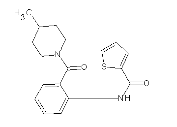 N-{2-[(4-methyl-1-piperidinyl)carbonyl]phenyl}-2-thiophenecarboxamide
