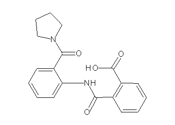2-({[2-(1-pyrrolidinylcarbonyl)phenyl]amino}carbonyl)benzoic acid