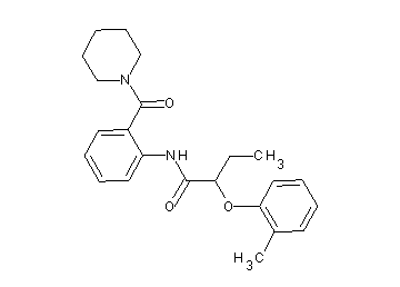 2-(2-methylphenoxy)-N-[2-(1-piperidinylcarbonyl)phenyl]butanamide