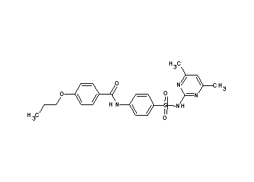 N-(4-{[(4,6-dimethyl-2-pyrimidinyl)amino]sulfonyl}phenyl)-4-propoxybenzamide