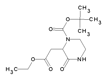tert-butyl 2-(2-ethoxy-2-oxoethyl)-3-oxo-1-piperazinecarboxylate