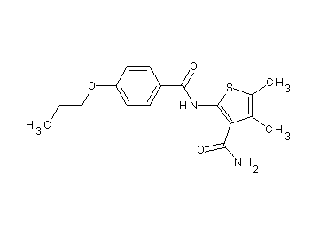 4,5-dimethyl-2-[(4-propoxybenzoyl)amino]-3-thiophenecarboxamide