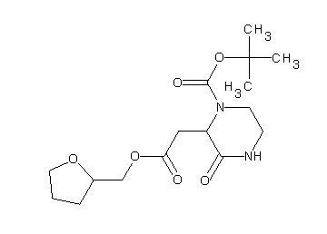 tert-butyl 3-oxo-2-[2-oxo-2-(tetrahydro-2-furanylmethoxy)ethyl]-1-piperazinecarboxylate