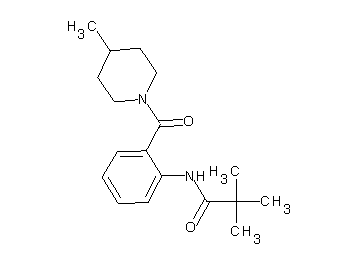 2,2-dimethyl-N-{2-[(4-methyl-1-piperidinyl)carbonyl]phenyl}propanamide