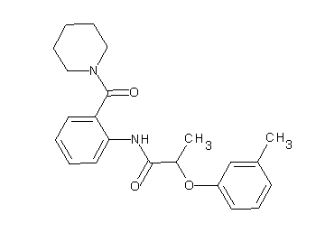 2-(3-methylphenoxy)-N-[2-(1-piperidinylcarbonyl)phenyl]propanamide