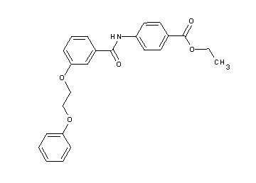 ethyl 4-{[3-(2-phenoxyethoxy)benzoyl]amino}benzoate - Click Image to Close