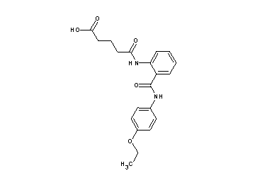 5-[(2-{[(4-ethoxyphenyl)amino]carbonyl}phenyl)amino]-5-oxopentanoic acid