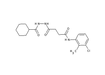 N-(3-chloro-2-methylphenyl)-4-[2-(cyclohexylcarbonyl)hydrazino]-4-oxobutanamide