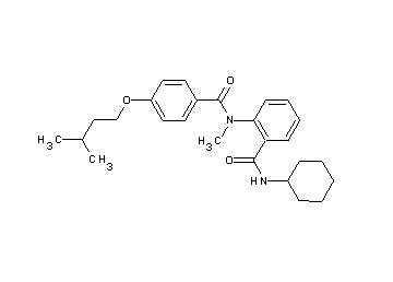 N-cyclohexyl-2-{methyl[4-(3-methylbutoxy)benzoyl]amino}benzamide