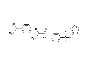 2-(4-isopropylphenoxy)-N-{4-[(1,3-thiazol-2-ylamino)sulfonyl]phenyl}propanamide