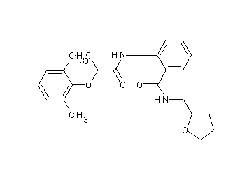 2-{[2-(2,6-dimethylphenoxy)propanoyl]amino}-N-(tetrahydro-2-furanylmethyl)benzamide
