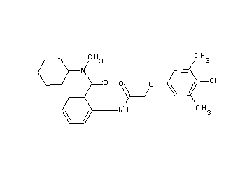 2-{[(4-chloro-3,5-dimethylphenoxy)acetyl]amino}-N-cyclohexyl-N-methylbenzamide