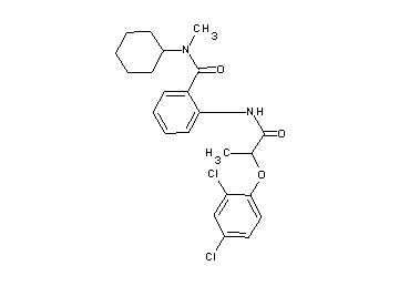 N-cyclohexyl-2-{[2-(2,4-dichlorophenoxy)propanoyl]amino}-N-methylbenzamide