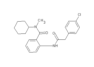 2-{[(4-chlorophenyl)acetyl]amino}-N-cyclohexyl-N-methylbenzamide