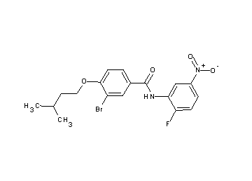 3-bromo-N-(2-fluoro-5-nitrophenyl)-4-(3-methylbutoxy)benzamide