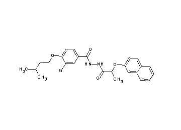 3-bromo-4-(3-methylbutoxy)-N'-[2-(2-naphthyloxy)propanoyl]benzohydrazide - Click Image to Close