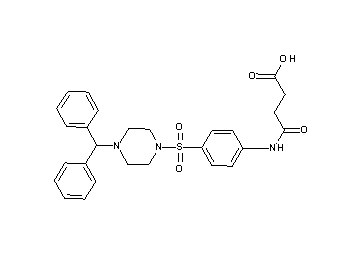 4-[(4-{[4-(diphenylmethyl)-1-piperazinyl]sulfonyl}phenyl)amino]-4-oxobutanoic acid