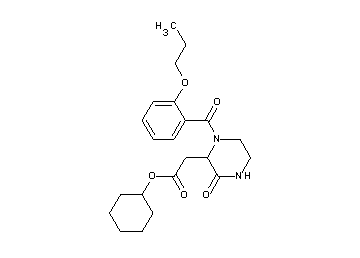 cyclohexyl [3-oxo-1-(2-propoxybenzoyl)-2-piperazinyl]acetate