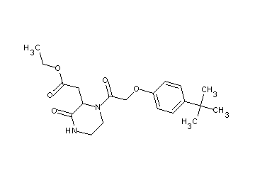 ethyl {1-[(4-tert-butylphenoxy)acetyl]-3-oxo-2-piperazinyl}acetate