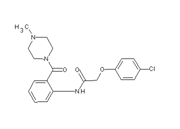 2-(4-chlorophenoxy)-N-{2-[(4-methyl-1-piperazinyl)carbonyl]phenyl}acetamide