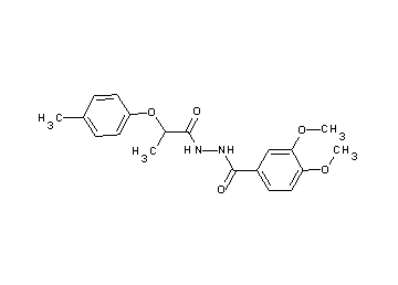 3,4-dimethoxy-N'-[2-(4-methylphenoxy)propanoyl]benzohydrazide