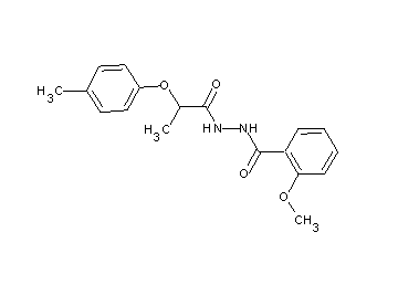 2-methoxy-N'-[2-(4-methylphenoxy)propanoyl]benzohydrazide