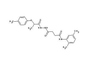 N-(2,5-dimethylphenyl)-4-{2-[2-(4-methylphenoxy)propanoyl]hydrazino}-4-oxobutanamide - Click Image to Close