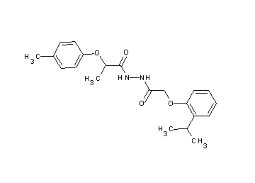 N'-[(2-isopropylphenoxy)acetyl]-2-(4-methylphenoxy)propanohydrazide