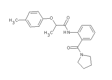 2-(4-methylphenoxy)-N-[2-(1-pyrrolidinylcarbonyl)phenyl]propanamide