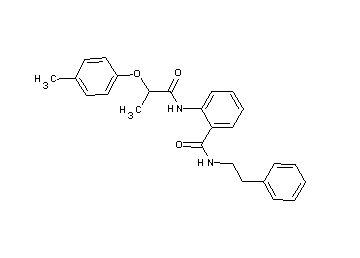 2-{[2-(4-methylphenoxy)propanoyl]amino}-N-(2-phenylethyl)benzamide