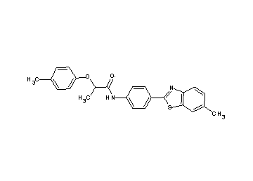 N-[4-(6-methyl-1,3-benzothiazol-2-yl)phenyl]-2-(4-methylphenoxy)propanamide